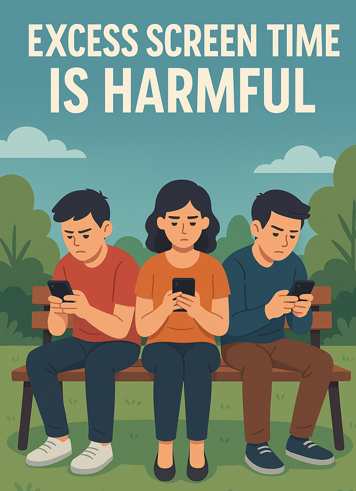 Excess screen time is harmful for the brain, it may be similar to any opium addiction, Experts says you should spend only two to three hour per day on Insta and Facebook reels