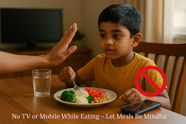 Do not let children watch TV or mobile while eating, breakfast is important for children's good health, the secret to children's good health lies in breakfast.
