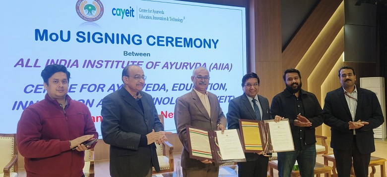 MoU signed to promote AI in Ayurveda, agreement between All India Institute of Ayurveda and Center for Ayurveda Education, Innovation and Technology