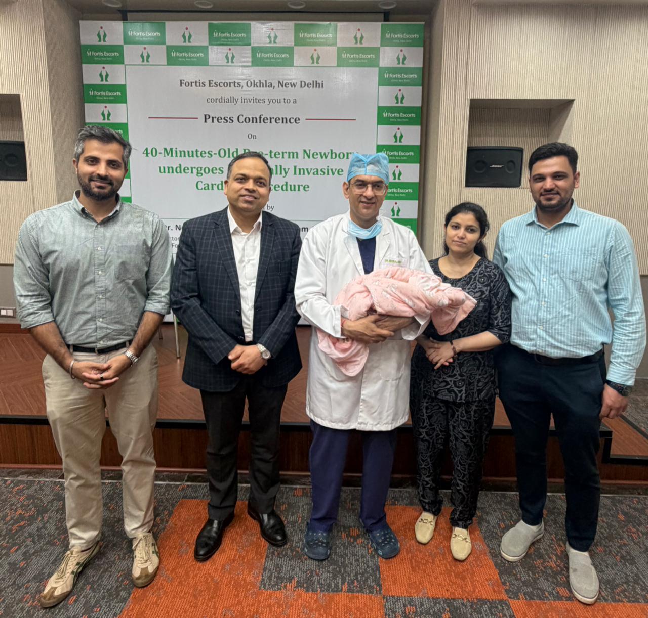40 minutes old Newborn cardiac surgery at Fortis Escorts Okhla