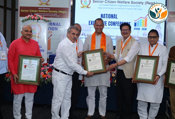 Senior Citizens' Initiative: Members to Visit Schools and Connect with Youth; Delhi's Minister of Social Welfare, Mr. Ravinder Indraraj, Honored; Senior Citizens' Organization Hosts National Conference, Discussions Held on 'Vision 2030'.
