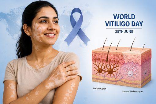 Every year, World Vitiligo Day is celebrated on June 25. Its aim is to raise awareness about white patches (Vitiligo), clear up misconceptions about it, and reduce social discrimination against patients.